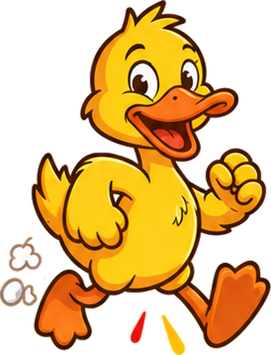 Cluckey Ducky yellow duck mascot